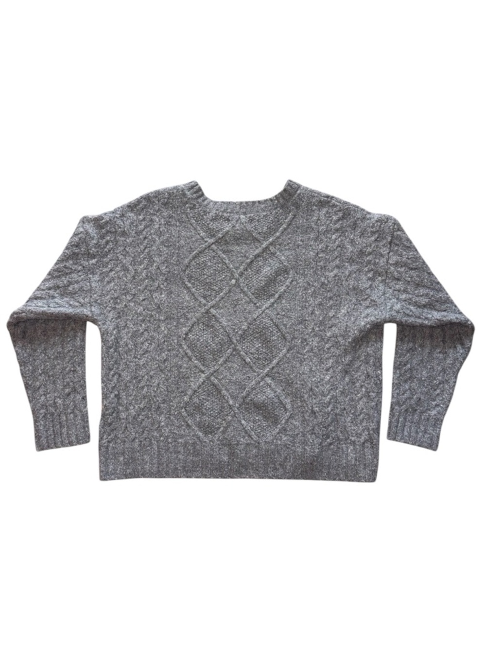 Lucky Brand Gray Cable Crewneck Sweater - Picture 4 of 7